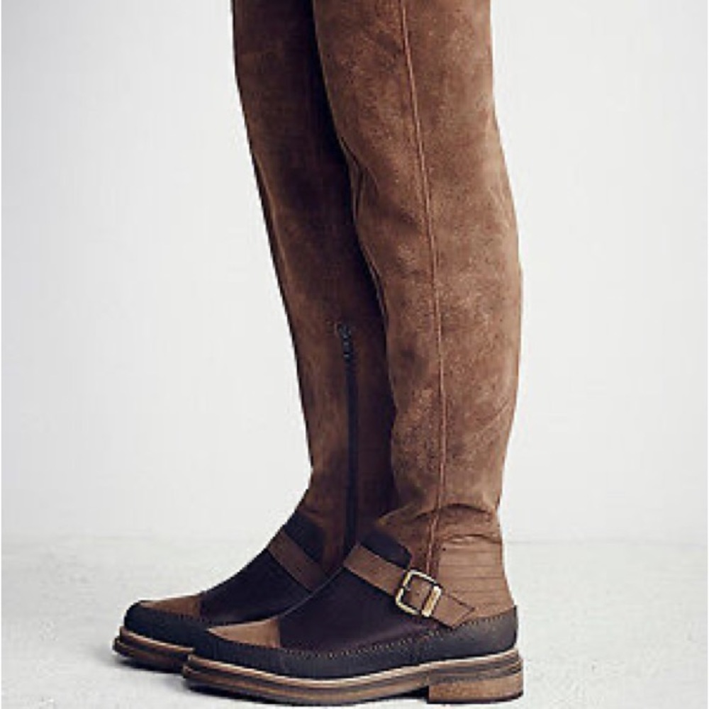 NWOT FREE PEOPLE: Banter Over The Knee Boot Brown 40 Euro / 9.5 US - Picture 2 of 6